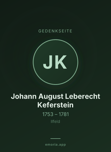 Gedenkportrait von Johann August Leberecht Keferstein