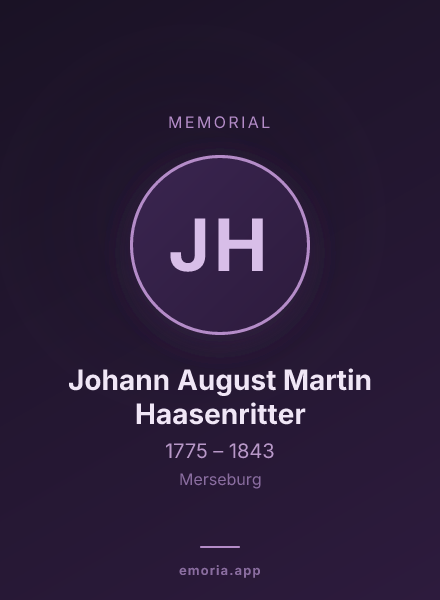 Memorial portrait of Johann August Martin Haasenritter