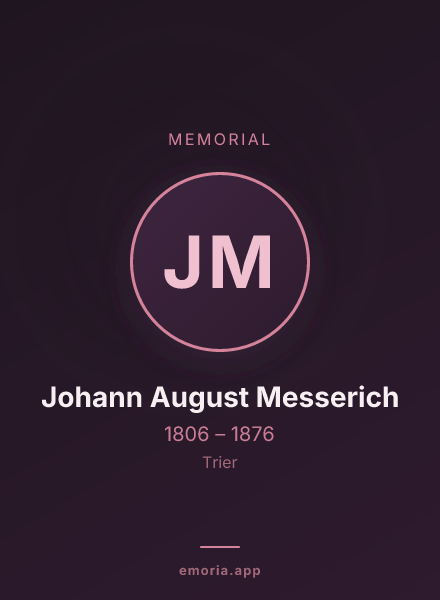 Memorial portrait of Johann August Messerich