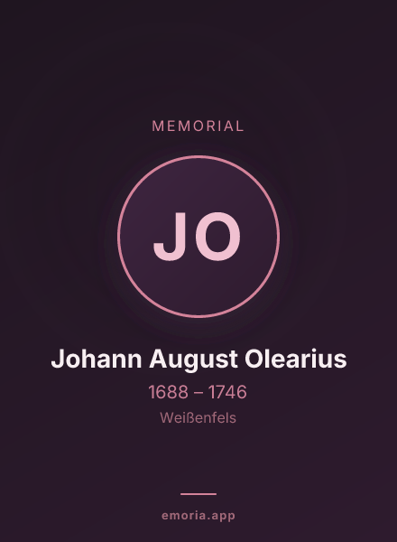 Memorial portrait of Johann August Olearius