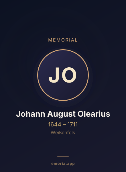 Memorial portrait of Johann August Olearius