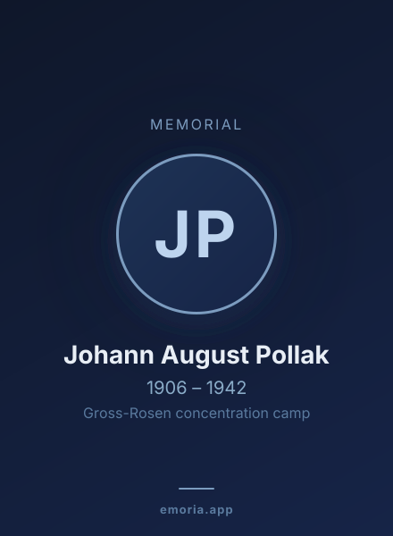 Memorial portrait of Johann August Pollak