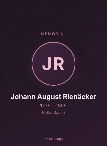 Memorial portrait of Johann August Rienäcker