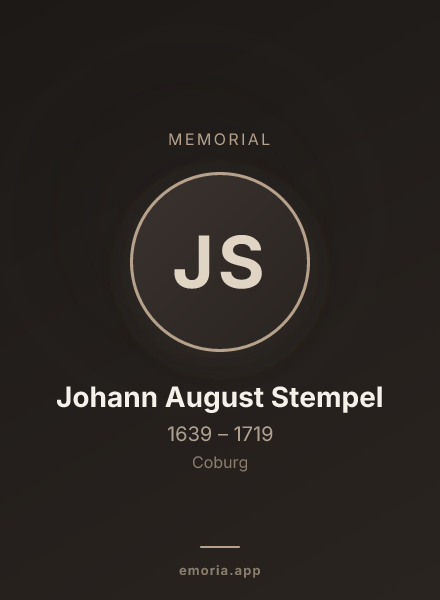Memorial portrait of Johann August Stempel