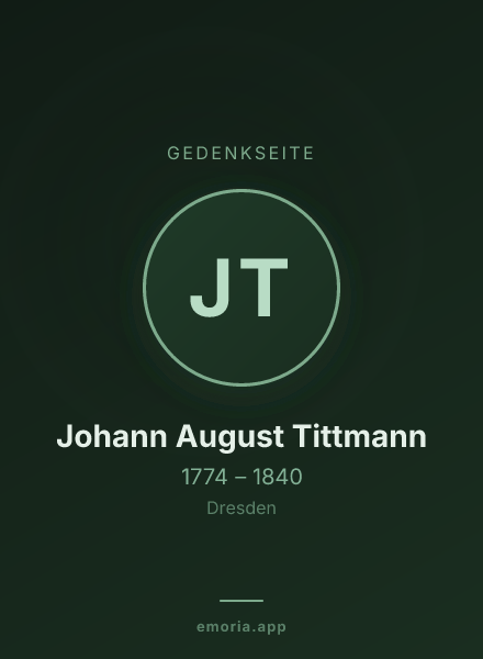 Gedenkportrait von Johann August Tittmann
