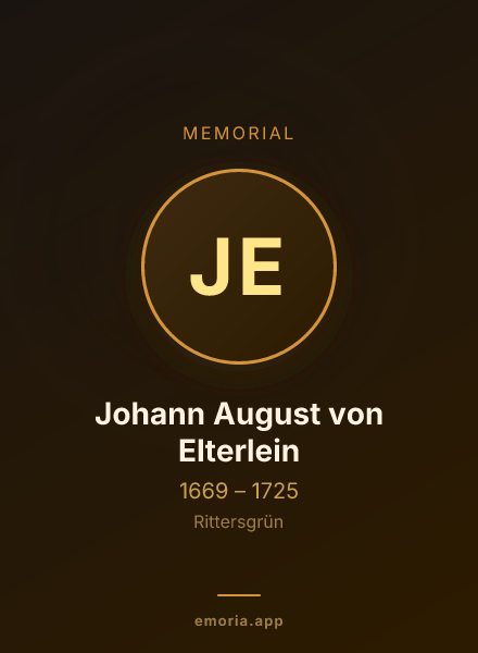 Memorial portrait of Johann August von Elterlein