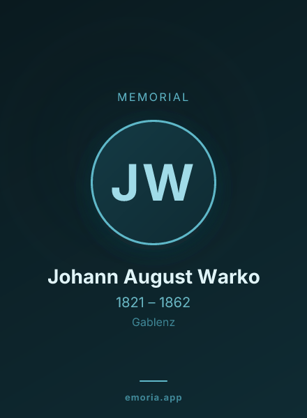 Memorial portrait of Johann August Warko