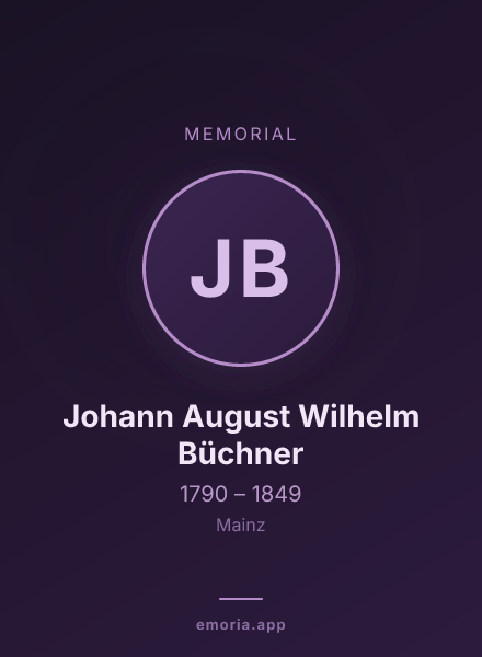 Memorial portrait of Johann August Wilhelm Büchner