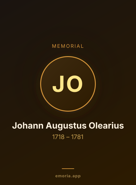 Memorial portrait of Johann Augustus Olearius