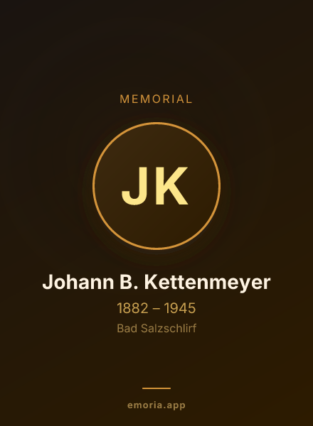 Memorial portrait of Johann B. Kettenmeyer