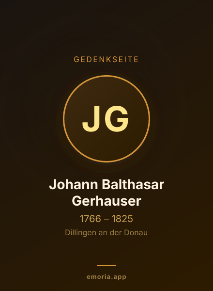 Gedenkportrait von Johann Balthasar Gerhauser