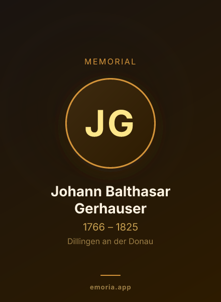 Memorial portrait of Johann Balthasar Gerhauser