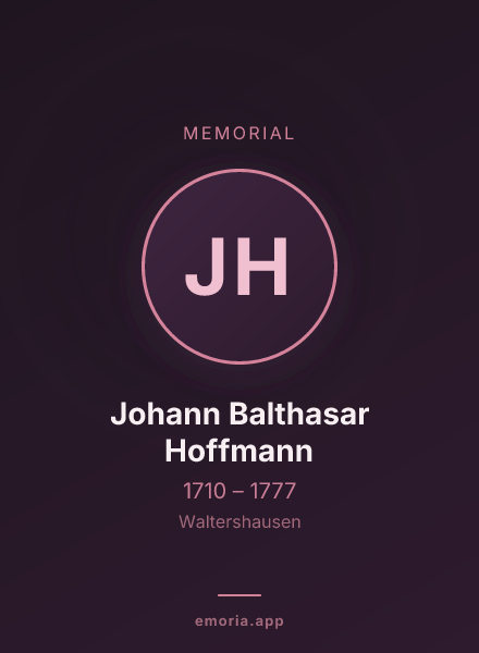 Memorial portrait of Johann Balthasar Hoffmann