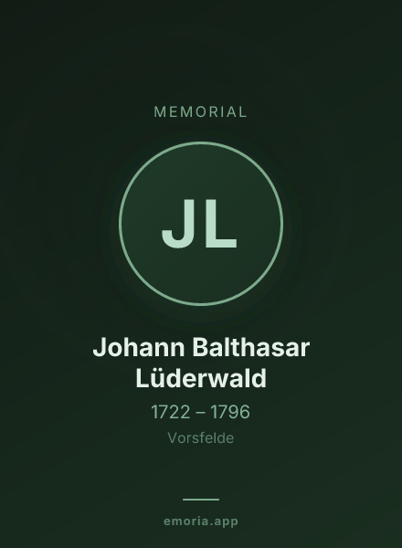 Memorial portrait of Johann Balthasar Lüderwald