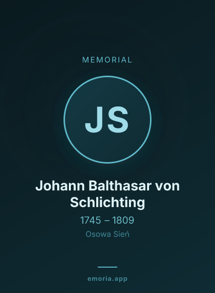 Memorial portrait of Johann Balthasar von Schlichting