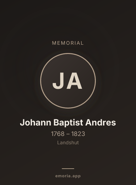 Memorial portrait of Johann Baptist Andres