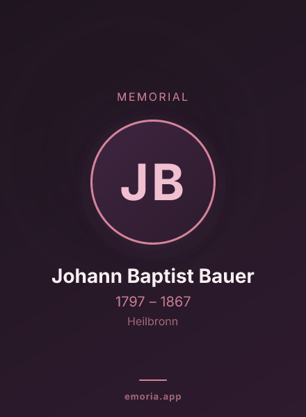 Memorial portrait of Johann Baptist Bauer