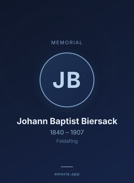 Memorial portrait of Johann Baptist Biersack