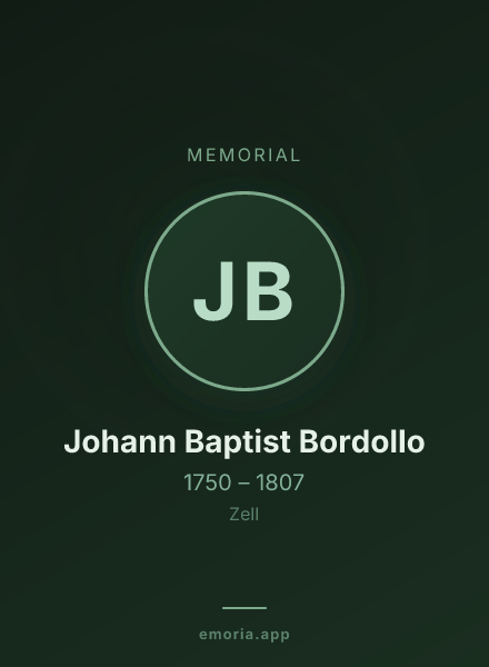 Memorial portrait of Johann Baptist Bordollo