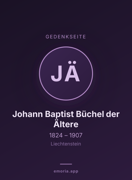 Gedenkportrait von Johann Baptist Büchel der Ältere