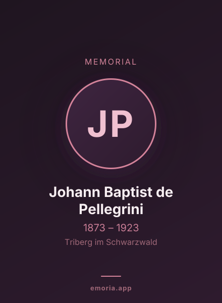 Memorial portrait of Johann Baptist de Pellegrini