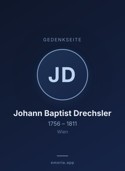 Gedenkportrait von Johann Baptist Drechsler