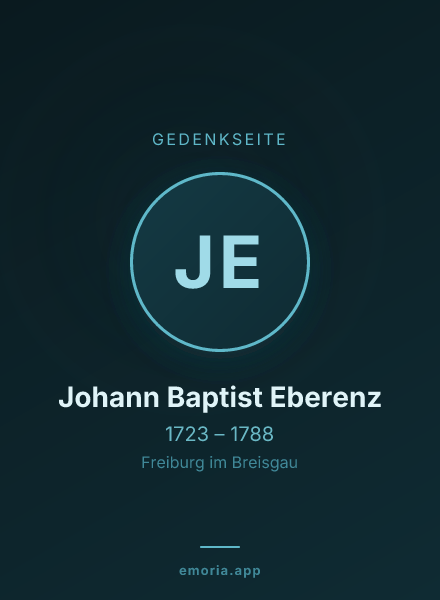 Gedenkportrait von Johann Baptist Eberenz