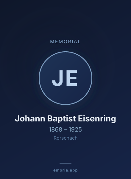 Memorial portrait of Johann Baptist Eisenring