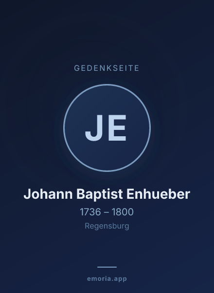 Gedenkportrait von Johann Baptist Enhueber