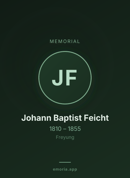 Memorial portrait of Johann Baptist Feicht