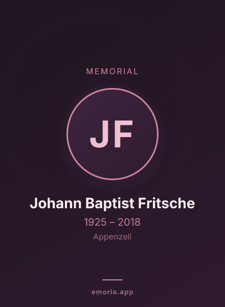 Memorial portrait of Johann Baptist Fritsche