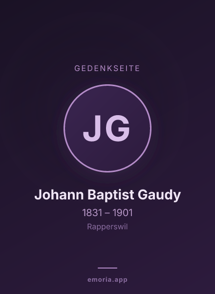 Gedenkportrait von Johann Baptist Gaudy