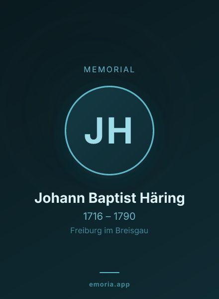 Memorial portrait of Johann Baptist Häring
