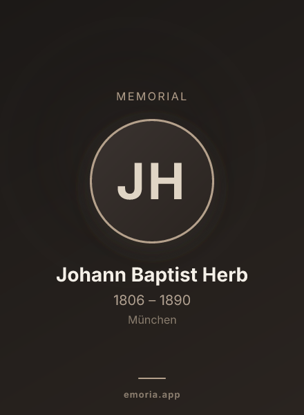 Memorial portrait of Johann Baptist Herb