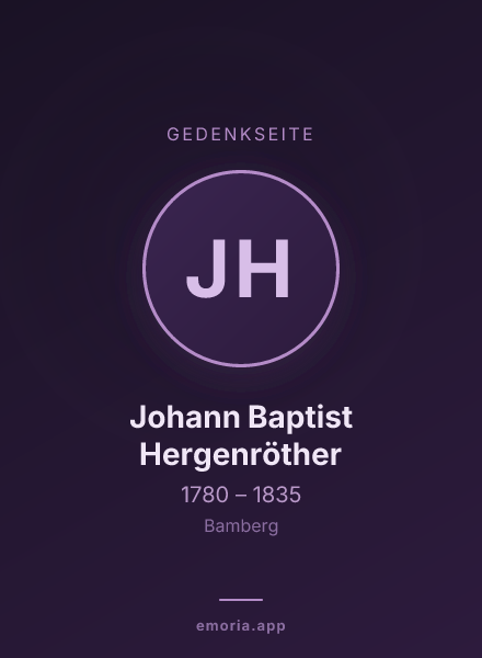 Gedenkportrait von Johann Baptist Hergenröther