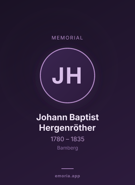 Memorial portrait of Johann Baptist Hergenröther