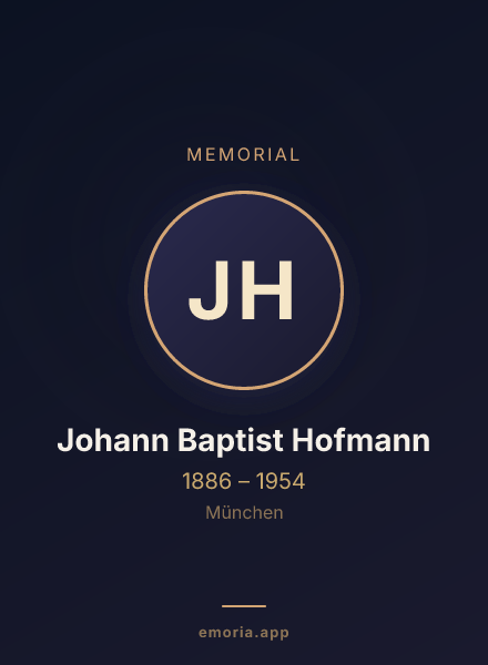 Memorial portrait of Johann Baptist Hofmann