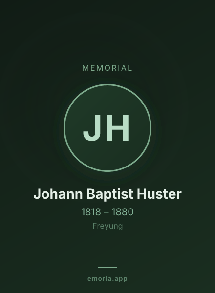 Memorial portrait of Johann Baptist Huster