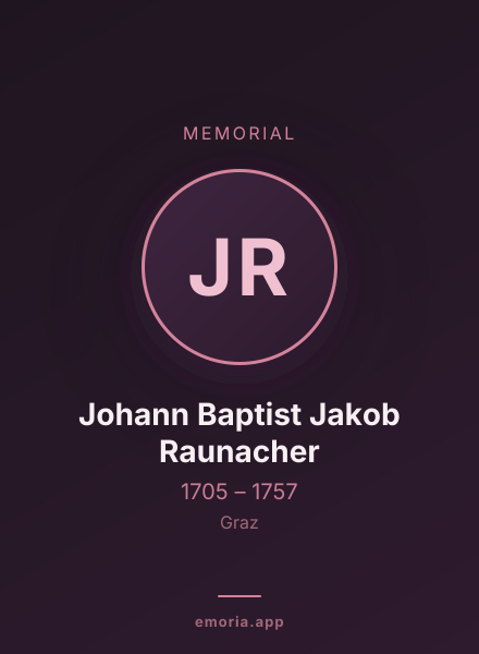 Memorial portrait of Johann Baptist Jakob Raunacher