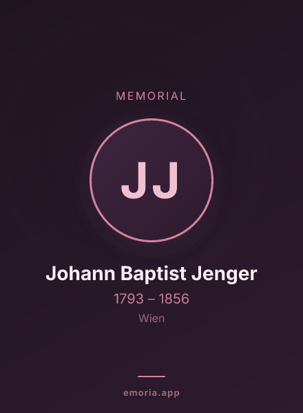 Memorial portrait of Johann Baptist Jenger