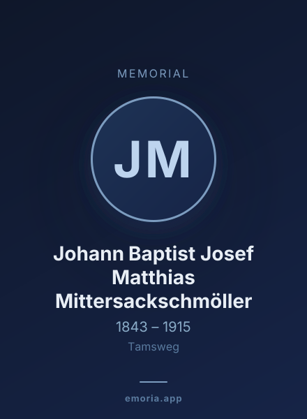 Memorial portrait of Johann Baptist Josef Matthias Mittersackschmöller