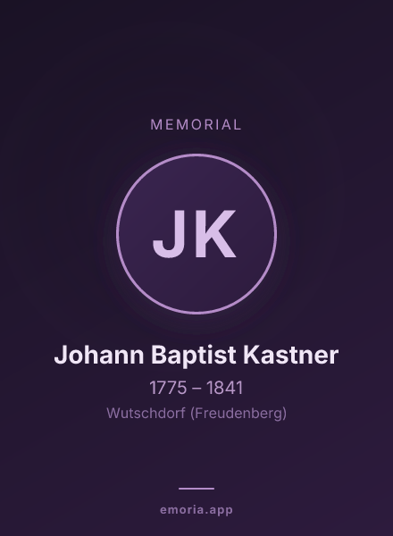 Memorial portrait of Johann Baptist Kastner