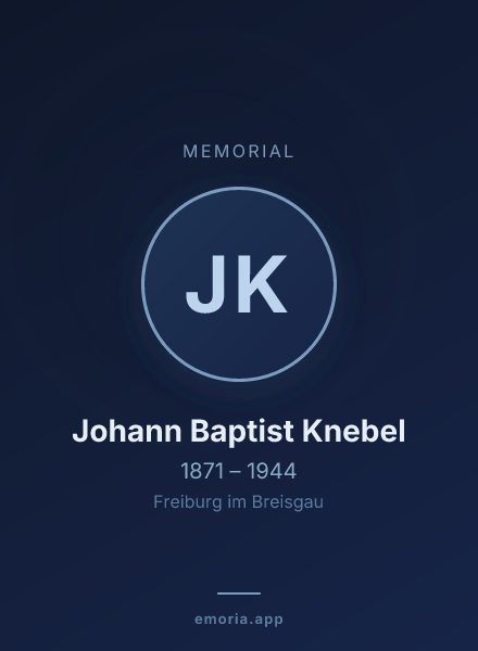 Memorial portrait of Johann Baptist Knebel