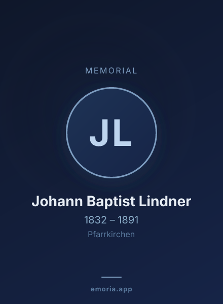 Memorial portrait of Johann Baptist Lindner