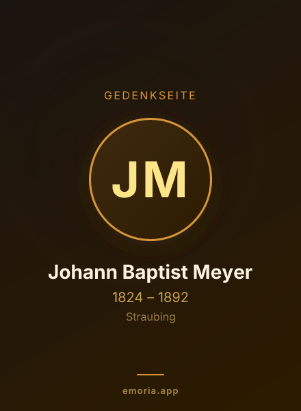 Gedenkportrait von Johann Baptist Meyer