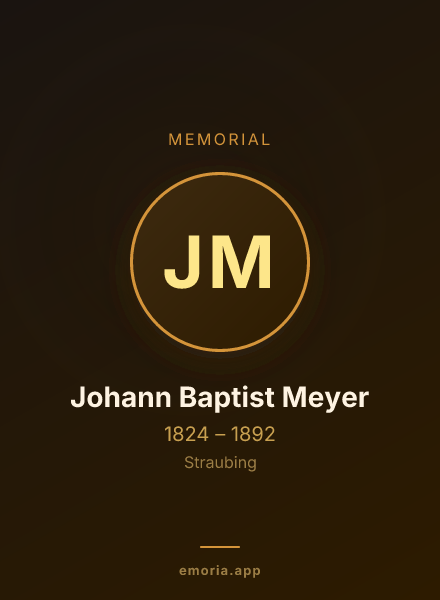 Memorial portrait of Johann Baptist Meyer