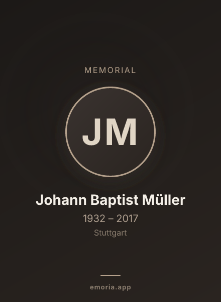 Memorial portrait of Johann Baptist Müller