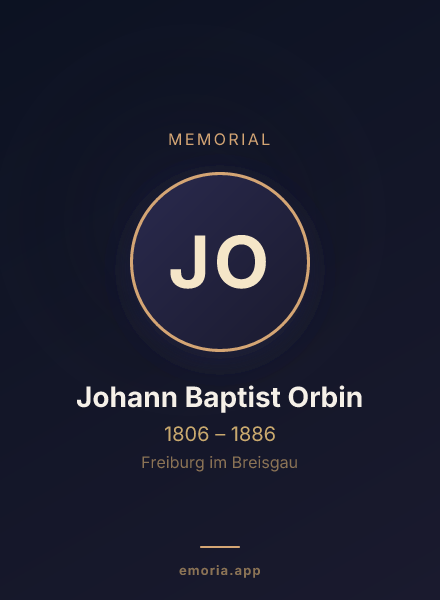 Memorial portrait of Johann Baptist Orbin