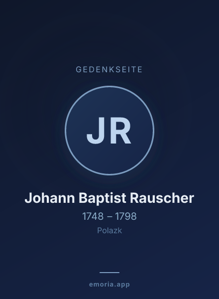 Gedenkportrait von Johann Baptist Rauscher