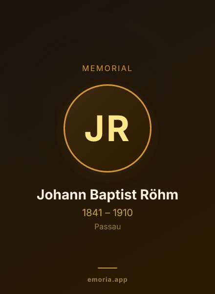 Memorial portrait of Johann Baptist Röhm